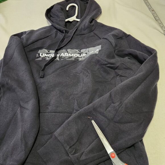 Under Armour Hoodie For Men Size Large Black With Pockets Warm - Picture 8 of 12